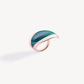 STONE AND GOLD LOUNGE RING